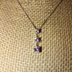 NWOT .925 Silver & Pink Topaz Necklace